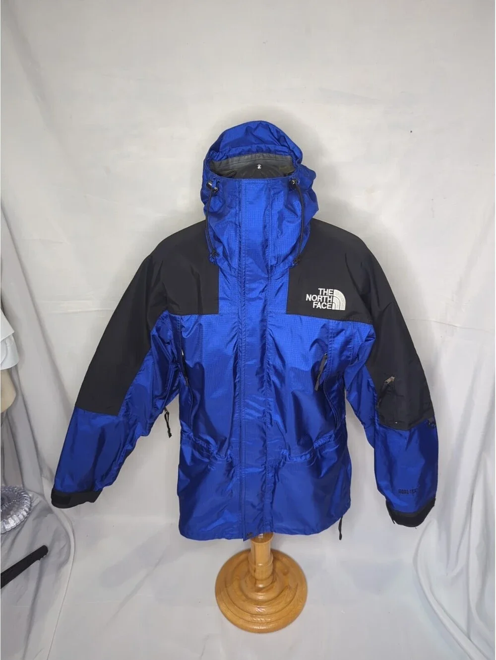Vintage 90s The North Face Gore-Tex Ski Jacket Gorpcore Mens Small Hood Shell Bl